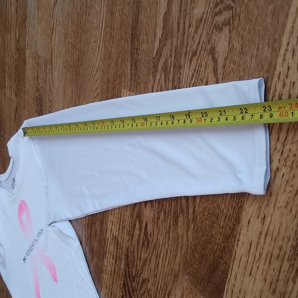 (S-M) Under Armour HeatGear Semi-Fitted Top Breast Cancer 'Power in Pink' - Picture 7 of 10